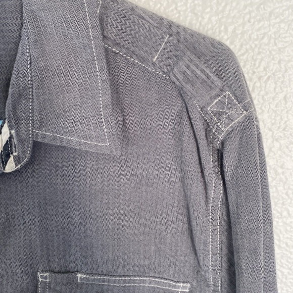 Vans button down 100% cotton grey size Large - Picture 7 of 12